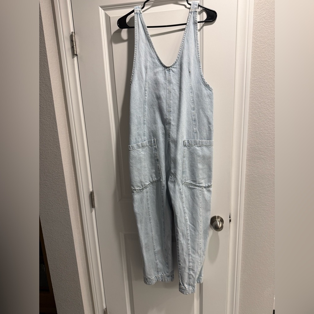 Free People denim overalls new xs